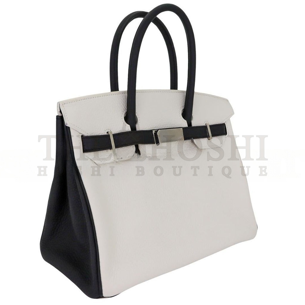 H**me5 BIRKIN 30 TOGO LEATHER MILKSHAKE WHITE SILVER BUCKLE BAG 2632222857052 (30*23*15cm) Master Quality